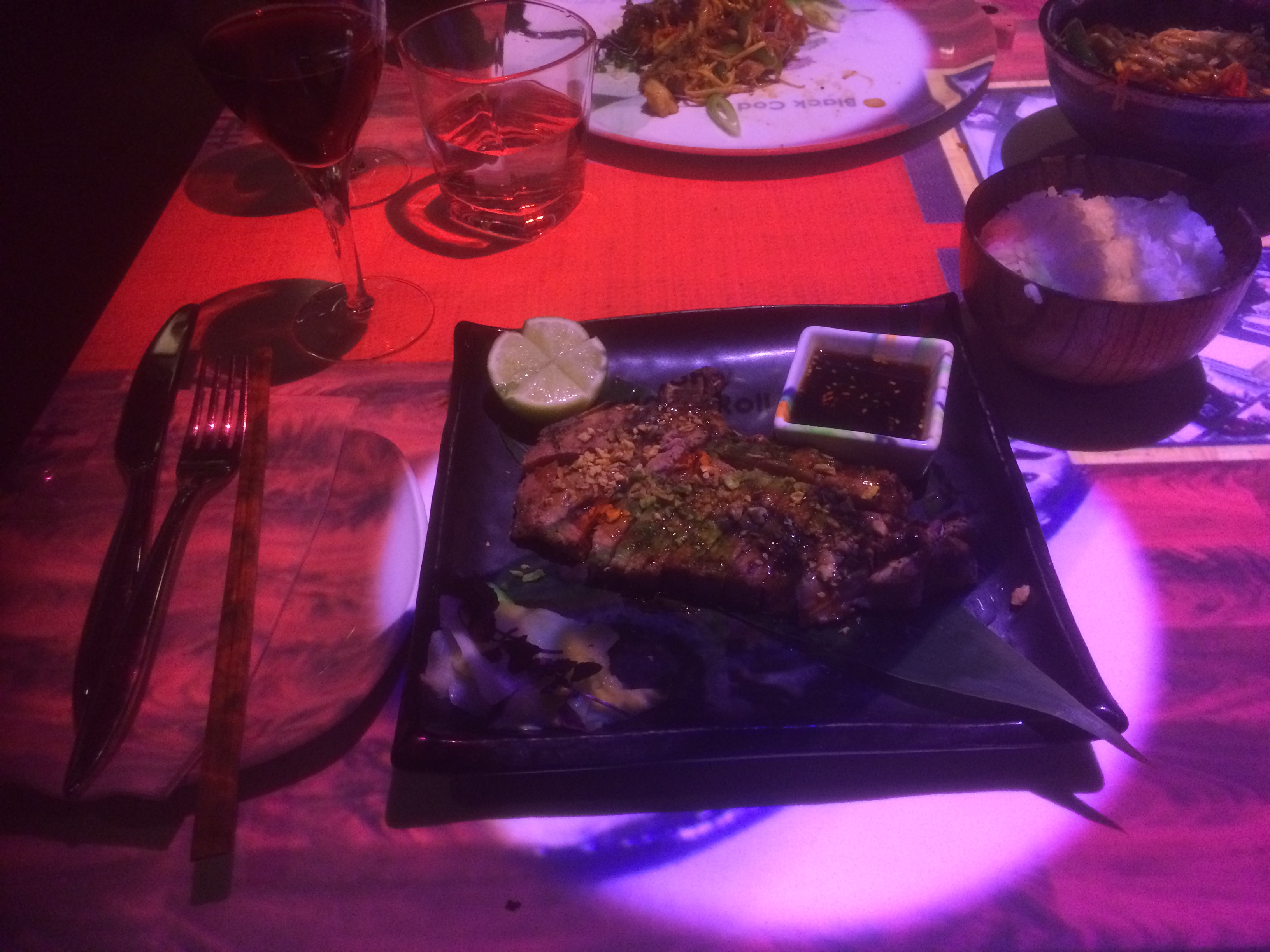 Pork chop with Yakiniku sauce Inamo Restaurant London