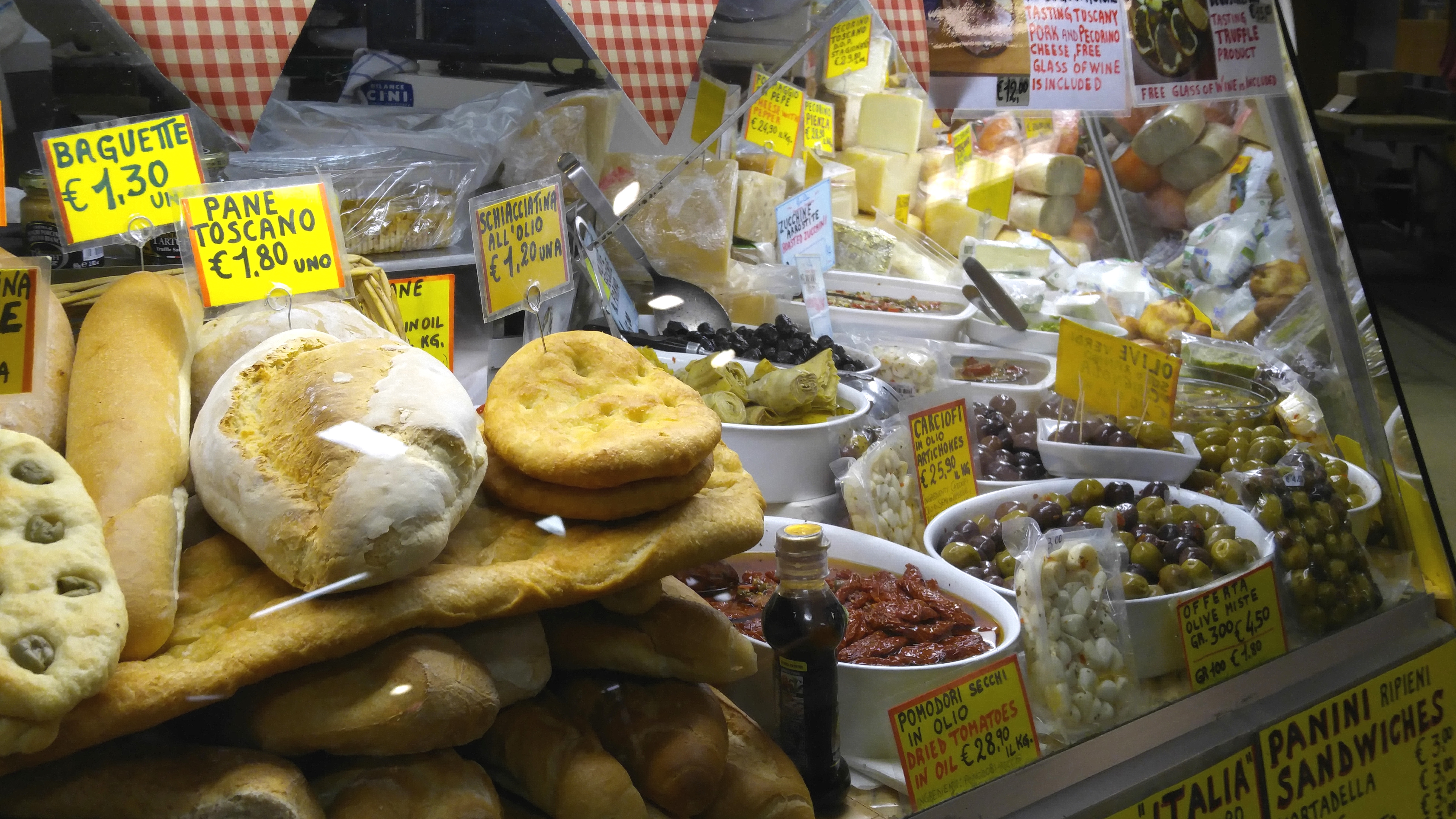 Cheese and Olives at Mercato Centrale Firenze