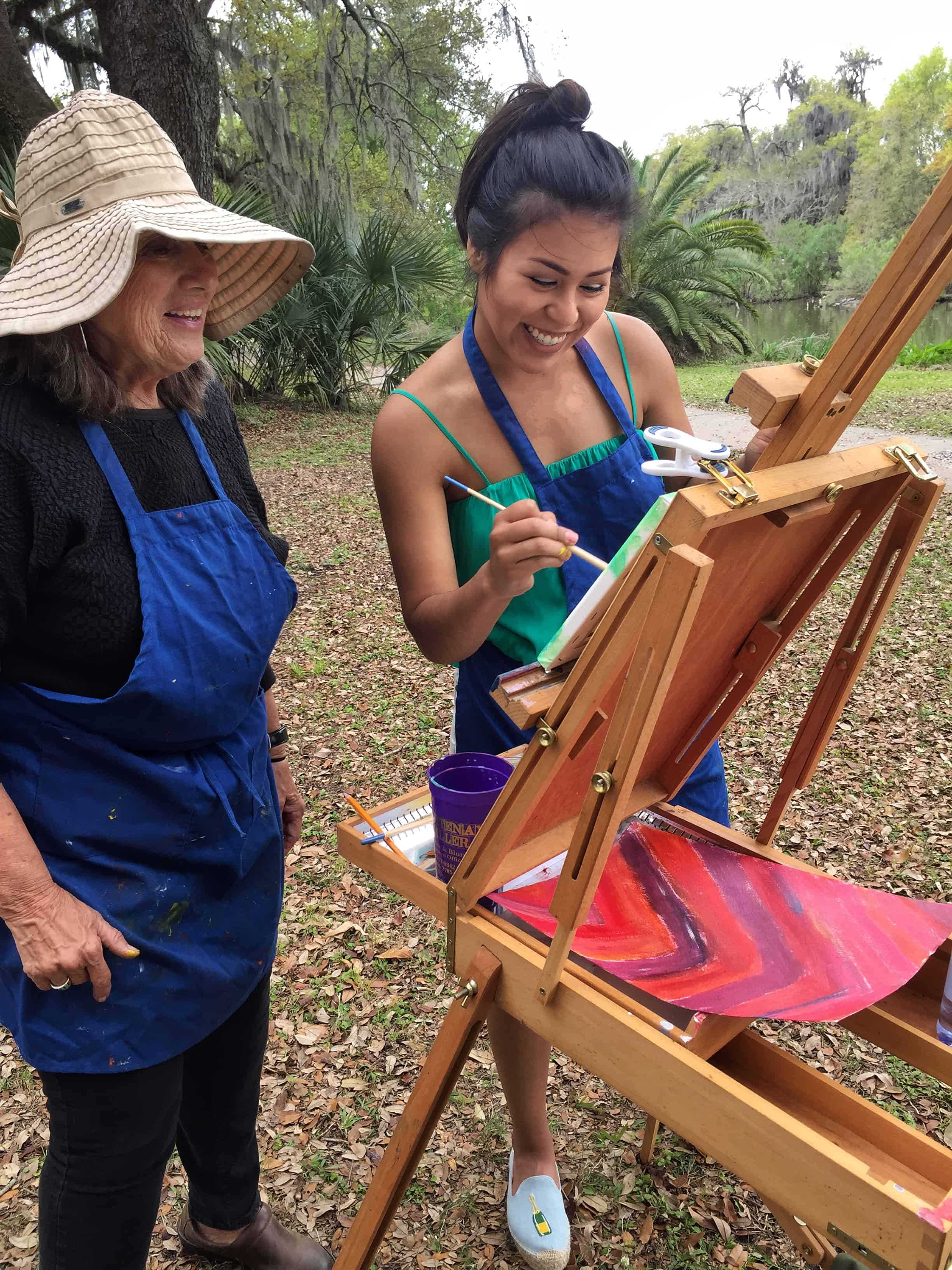 Paint Dat's Gloria Willis with Student Claudia
