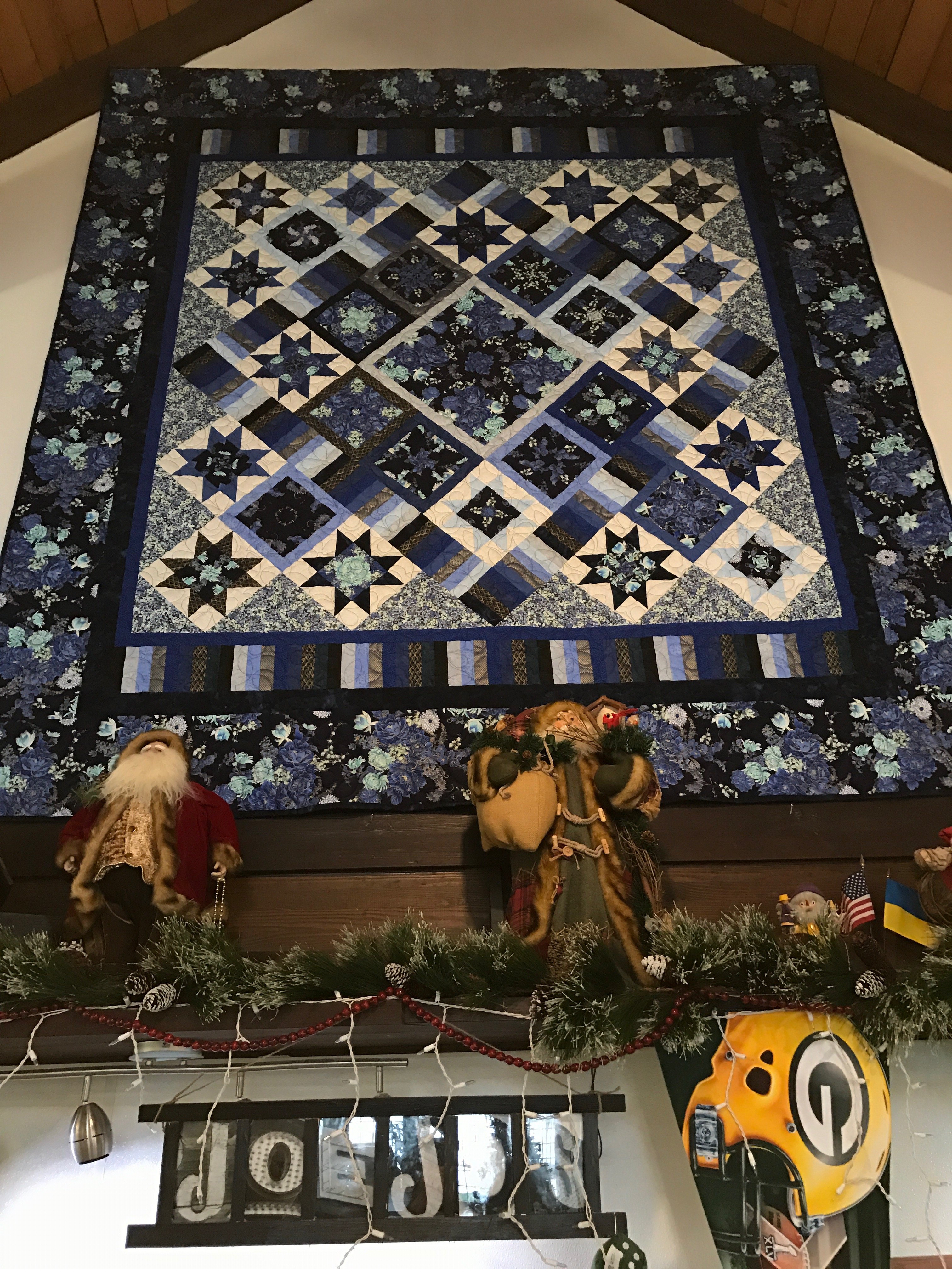 Gorgeous quilts at Joe Jo's Pizza Door County