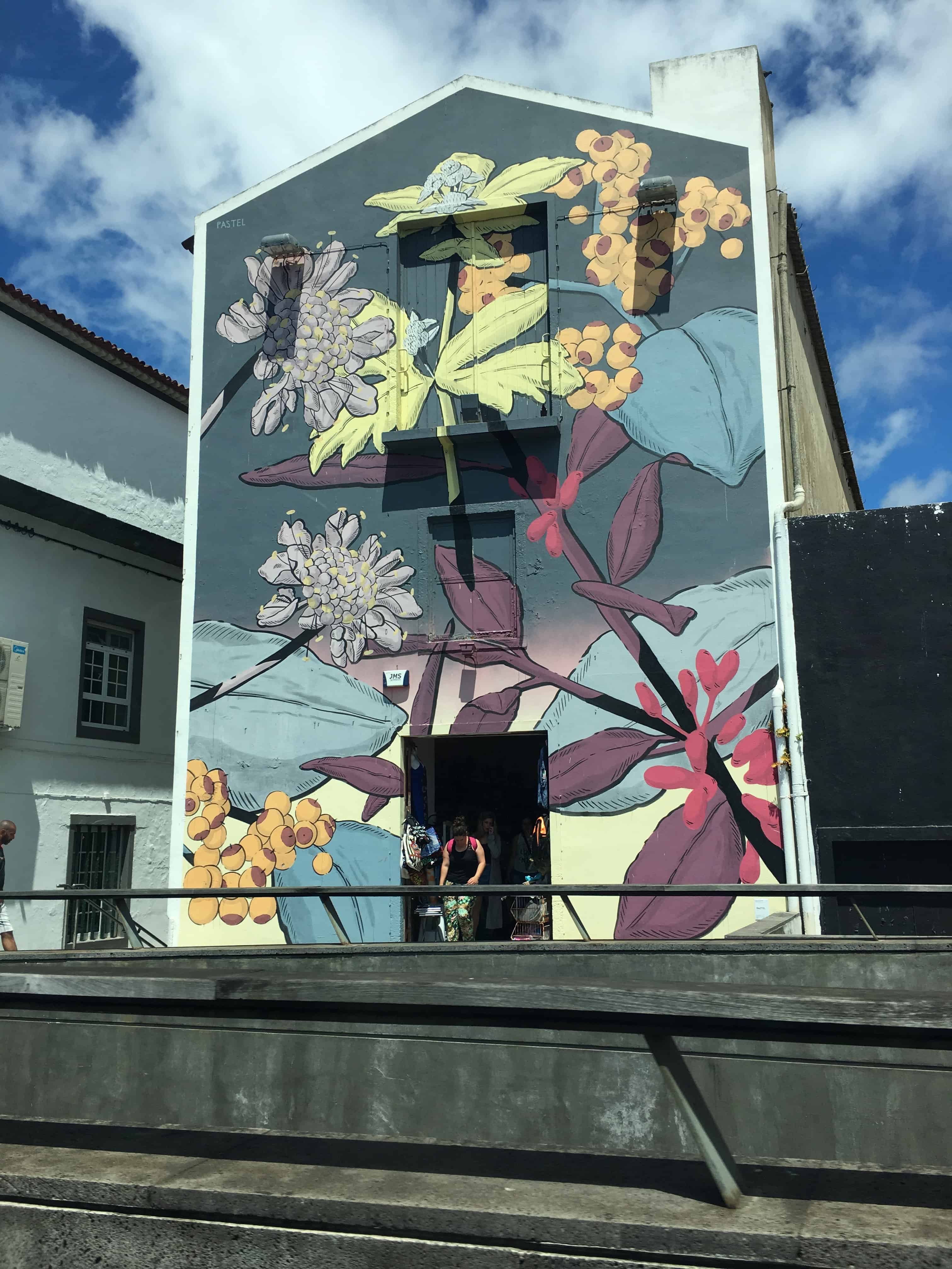 Mural in Ponte Delgada, Sao Miguel, Azores