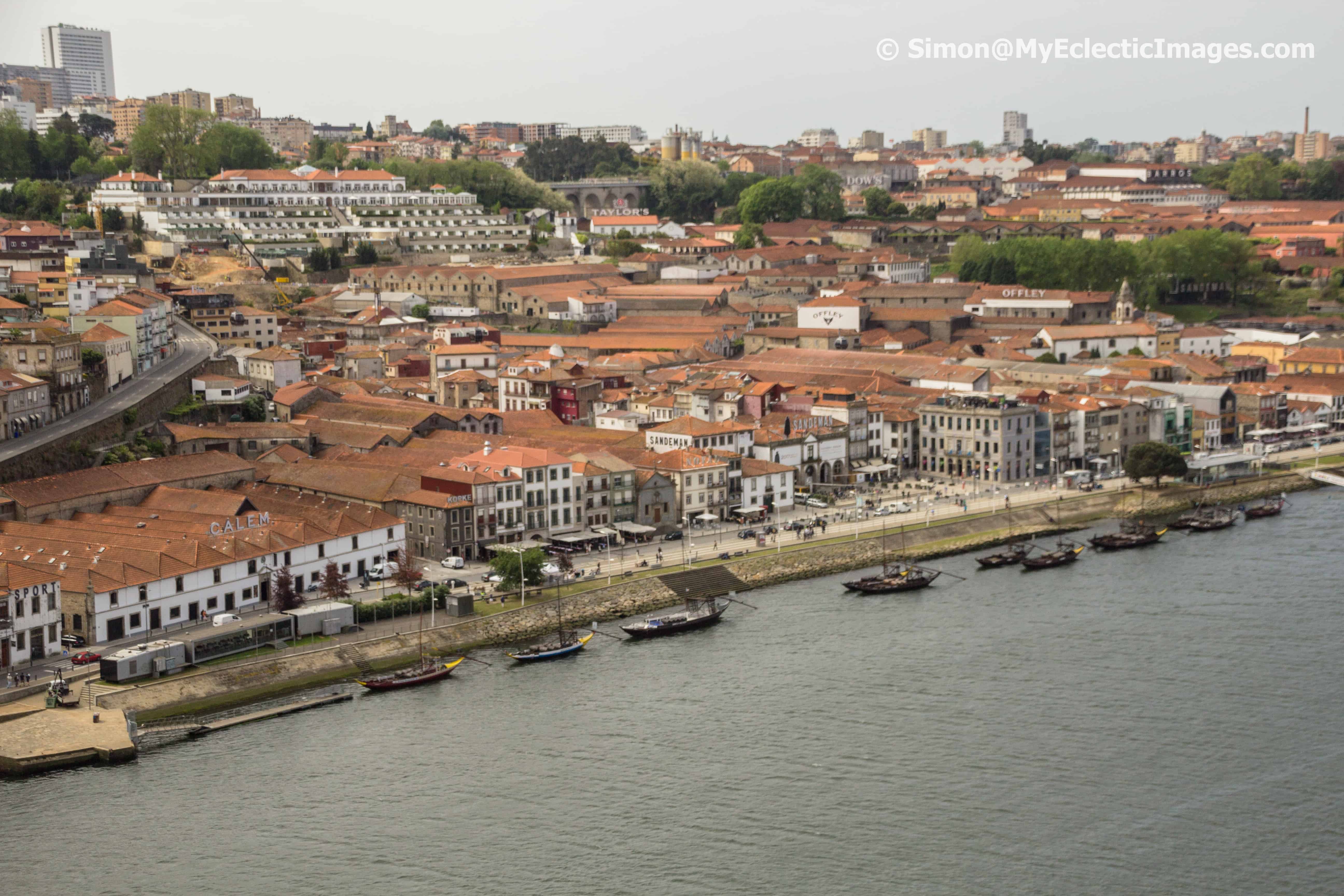 View of Vila Nova de Gaia from the Dom Luis Bridge